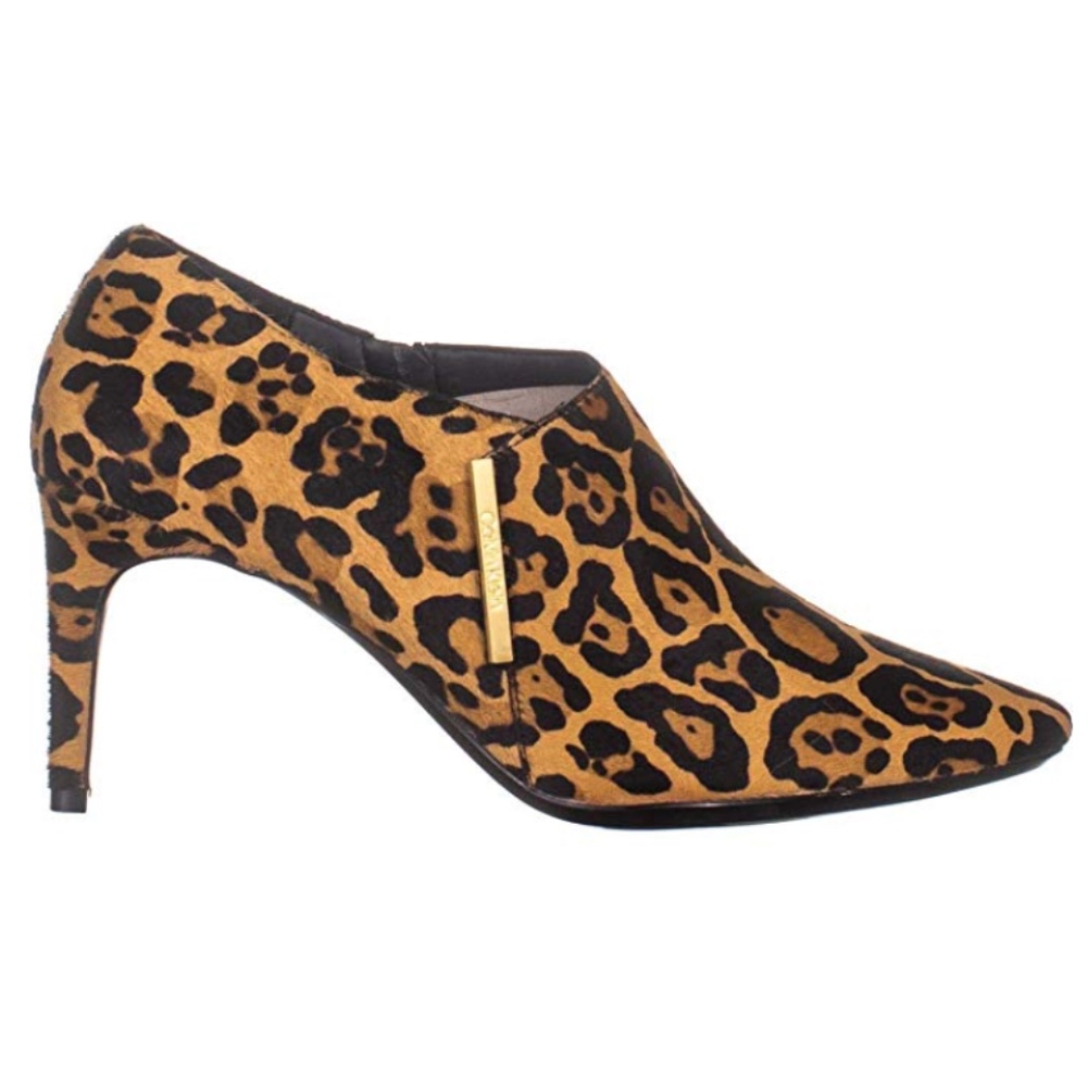 NEW Calvin Klein Jeanna Calf Hair Leopard Boot Animal Print